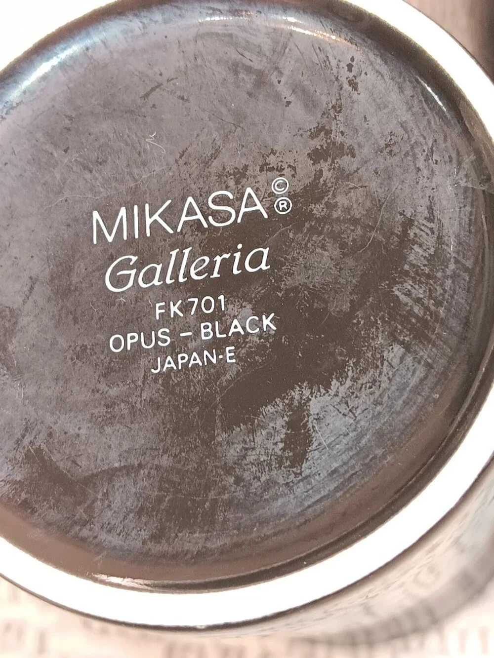 Mikasa Galleria Opus Black FK701 Calla Lily vintage lot set of 4 cappuccino mugs